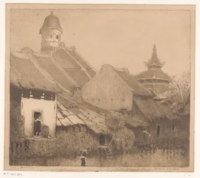 Casas junto al agua en Semarang
En el kampong, Semarang (título original)