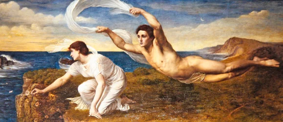 Boreas y Corithyia, c.1890 (óleo sobre lienzo)