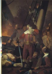 Cristián IV en "La Trinidad" en la batalla de Koldberger Heide 1644
