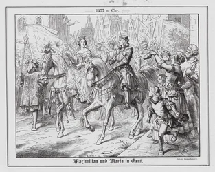 Archiduque Maximiliano de Austria y María de Borgoña en Gante