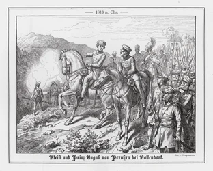 Mariscal Kleist y Príncipe Augusto de Prusia en Nollendorf, Batalla de Leipzig