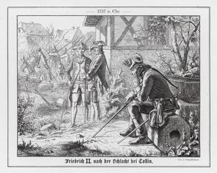 Federico el Grande tras la batalla de Kolin