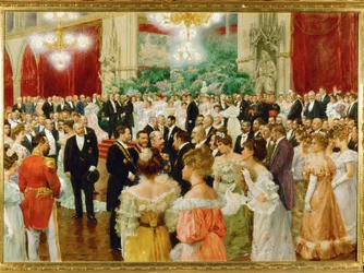 Baile en el ayuntamiento de Viena (óleo sobre lienzo)