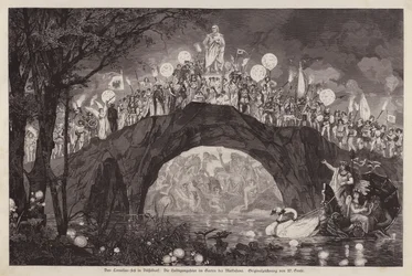 Festival celebrando al artista Peter von Cornelius en el Malkastenpark, Düsseldorf, Alemania