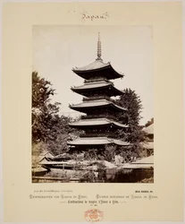 Edificios del templo en Asaksa en Yedo (Ido.)