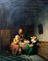 A Music Party (óleo sobre lienzo)