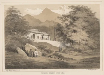 Templo chino, Hong Kong, 1855