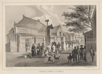 Funeral japonés en Simoda, 1855