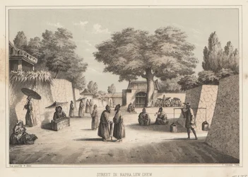 Calle en Napha, Lew Chew, 1855