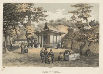 Templo en Yokohama, 1855
