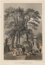 Templo de Hat-Chi-Man-Ya-Chu-Ro, Simoda (Sintoo), 1855