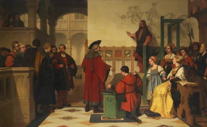 Albrecht Dürer visitado por el emperador Maximiliano