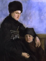 Mujer de Dachau con niño