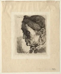 Cabeza de una Mujer Campesina, 1874