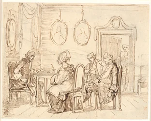 Visita a un magistrado o abogado. Escena holbergiana