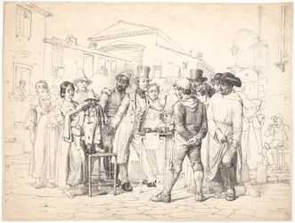 Un charlatán vende betún, Roma