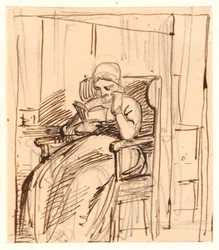 Anciana leyendo