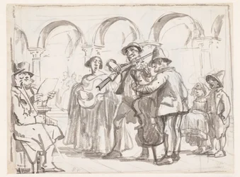 El músico en la Plaza de San Marcos, Venecia