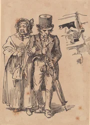 Pareja de ciudadanos mayores caminando