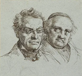 Dos cabezas de hombre