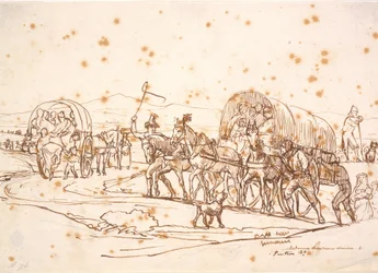 El tren a través de la Campagna hacia una fiesta de la iglesia para "Madonna dellamore divina en Pintsen 39"