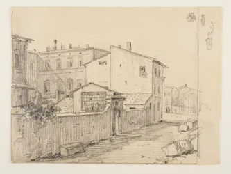Vicolo delle Colonette di Barberini y los pequeños estudios de Thorvaldsen frente al Palazzo Barberini
