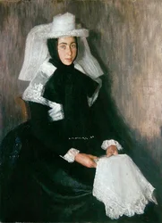 Chica de Langgoens con ropa religiosa