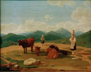 En el pasto alpino