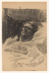 Esposa de Wilhelmus Johannes Steenhoff, en la cama
