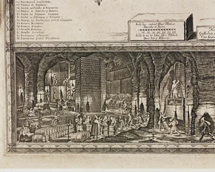 Las salinas de Wieliczka, cerca de Cracovia, producían aproximadamente un tercio de los ingresos de los reyes polacos ... (grabado)