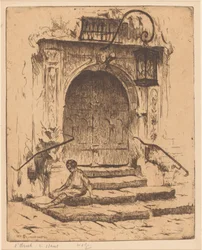Puerta del ayuntamiento de Rothenburg ob der Tauber