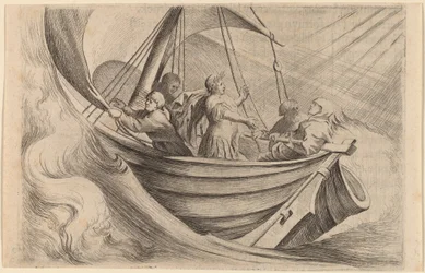 César cruzando mares tormentosos