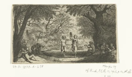 Sátiros de fiesta y ninfas del bosque