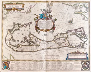 Bermudas, en "Theatrum Orbis Terrarum, sive Atlas Novus" de Willem Blaeu, Amsterdam