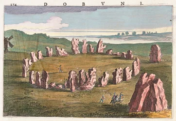 Cantón de Dobuni, Alchester, en "Theatrum Orbis Terrarum, sive Atlas Novus" de Willem Blaeu, Amsterdam