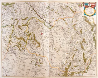 Champagne - Cambresis - Picardie- Normandie y Bretagne, en "Theatrum Orbis Terrarum, sive Atlas Novus" de Willem Blaeu, Amsterdam.