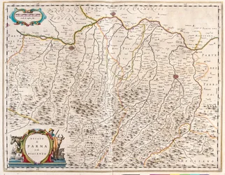 Ciudades de Parma y Piacenza, Italia, en "Theatrum Orbis Terrarum, sive Atlas Novus" de Willem Blaeu, Amsterdam