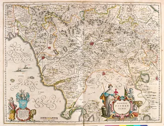 Florencia, Italia, en "Theatrum Orbis Terrarum, sive Atlas Novus" de Willem Blaeu, Amsterdam