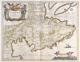 Istria, en "Theatrum Orbis Terrarum, sive Atlas Novus" de Willem Blaeu, Amsterdam