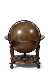 Gran par de globos de biblioteca, el terrestre 1645/48, el celeste después de c.1630