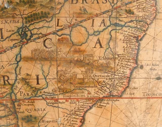 Gran par de globos de biblioteca, el terrestre 1645/48, el celeste después de c.1630