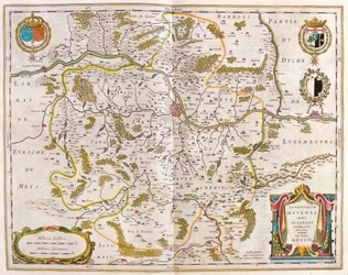 Lorena, Metz, en "Theatrum Orbis Terrarum, sive Atlas Novus" de Willem Blaeu, Amsterdam