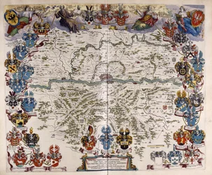 Mapa de Alemania, c.1644-1645
