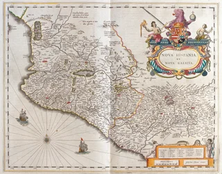 México, en "Theatrum Orbis Terrarum, sive Atlas Novus" de Willem Blaeu, Amsterdam