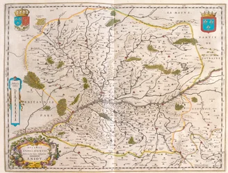 Pays de la Loire - Normandie, en "Theatrum Orbis Terrarum, sive Atlas Novus" de Willem Blaeu, Amsterdam