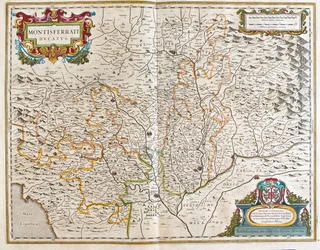 Piemont, Italia, en "Theatrum Orbis Terrarum, sive Atlas Novus" de Willem Blaeu, Amsterdam