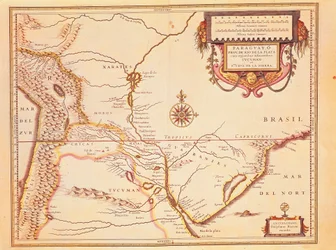 Río de la Plata, Río de la Plata y la Cuenca del Paraná en Paraguay, del Atlas de Willem Blaeu