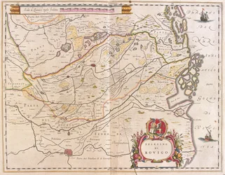 Rovigo, Italia, en "Theatrum Orbis Terrarum, sive Atlas Novus" de Willem Blaeu, Amsterdam