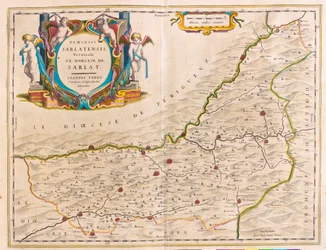Región de Sarlat-Bergerac- Couse-Ville Franche, en "Theatrum Orbis Terrarum, sive Atlas Novus" de Willem Blaeu, Amsterdam.