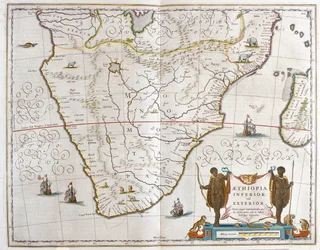 Sudáfrica, en "Theatrum Orbis Terrarum, sive Atlas Novus" de Willem Blaeu, Amsterdam